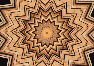 kaleidoscope wood plank tree radial circle