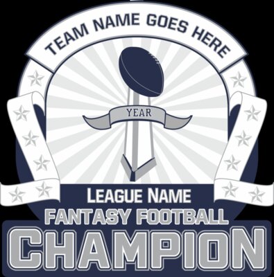Custom Fantasy Football Champion T-shirt Design with League Name