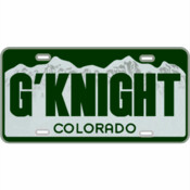 G'Knight - Mini License Plate