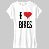 I Heart Bikes - SubliVie Ladies’  Polyester T-Shirt