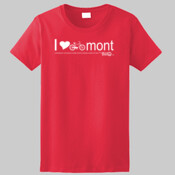 I heart bikemont - Ladies Ultra Cotton™ 100% Cotton T Shirt